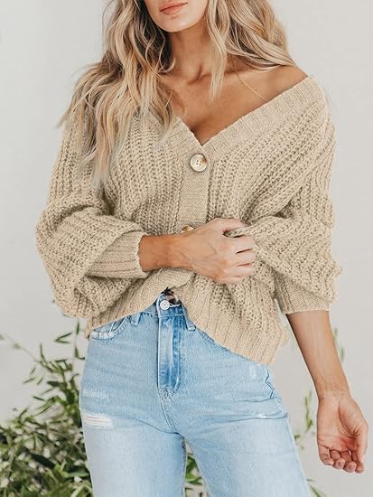Women's Off-the-Shoulder Sweater Oversized Batwing Sleeve Loose Pullover Sweater Top